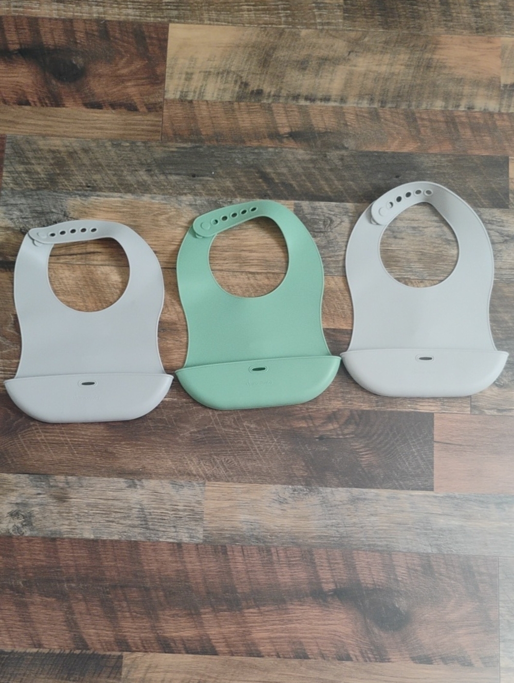 Silicone Catch-All Baby Bibs - 3 Pack
